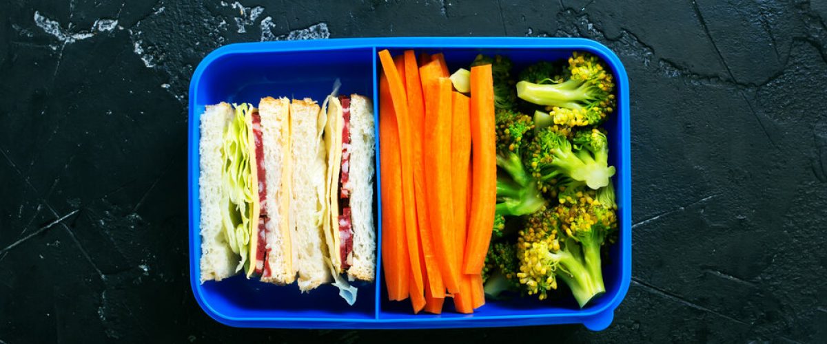 diet food in lunch box, fresh dinner food